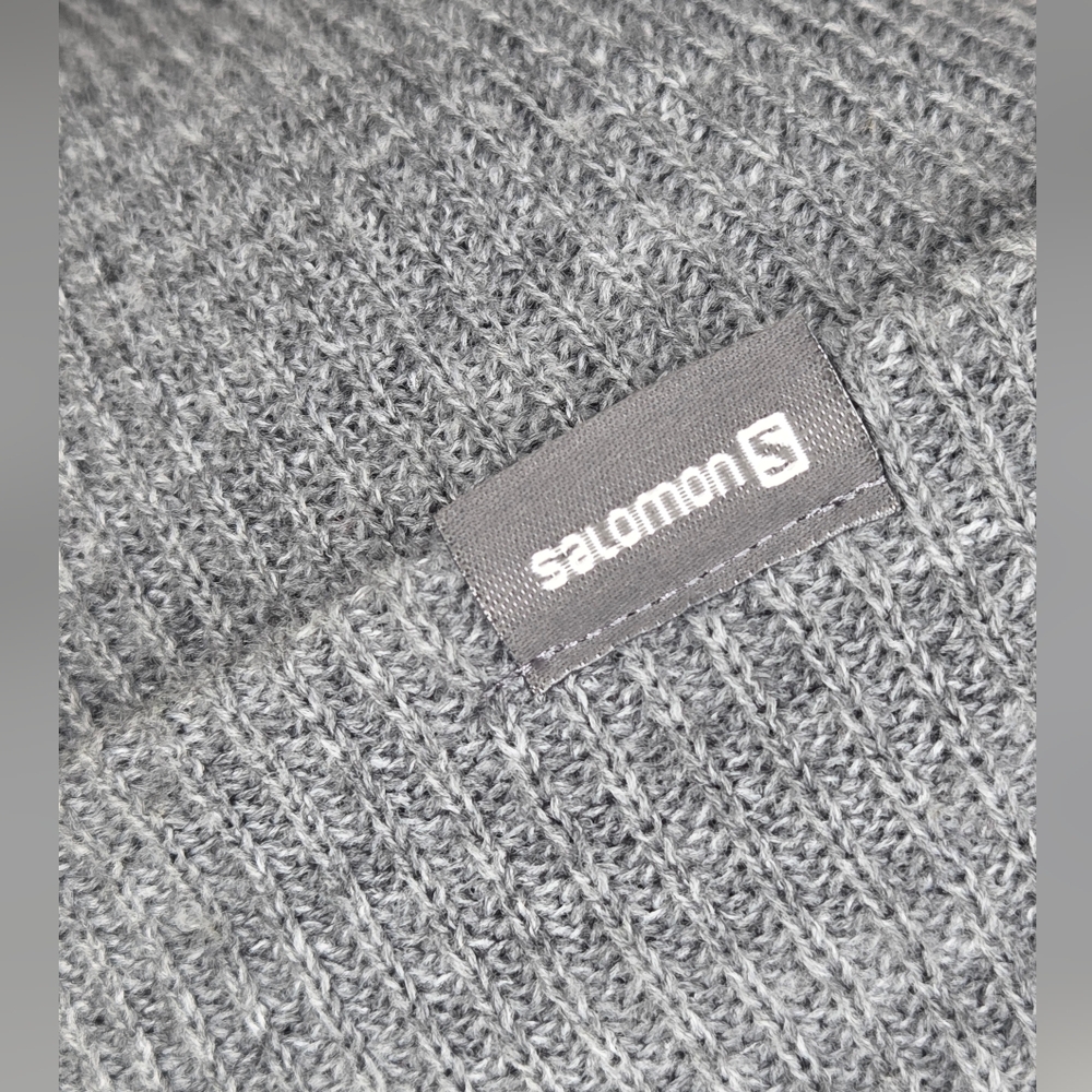 Salomon OS Gray Beanie "Snowbird" Acrylic-wool Knit - Picture 7 of 7